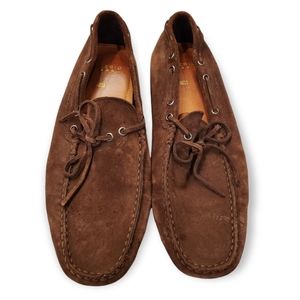 Valerio 1966 driving Loafer mens size 10 (44)  brown suede leather